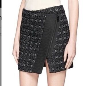 Rag & Bone Textured Wool Blend Mini Skirt